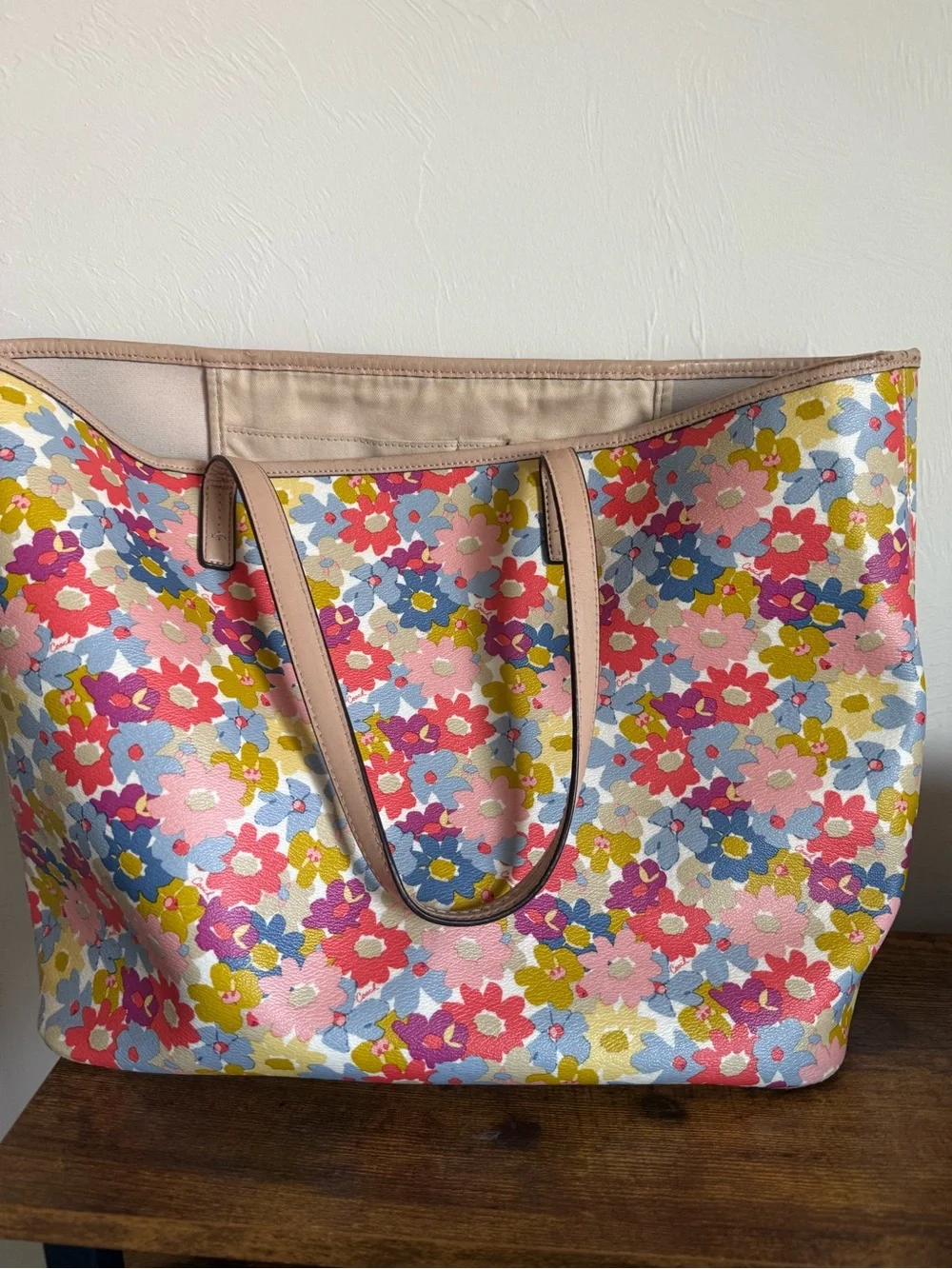 Floral Coach Tote